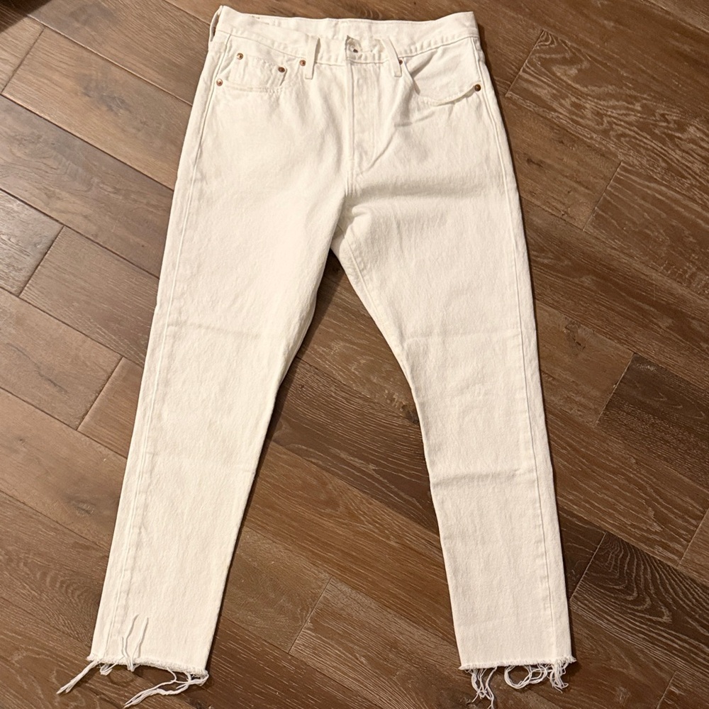 Levi's Women's Off-White Straight Jeans